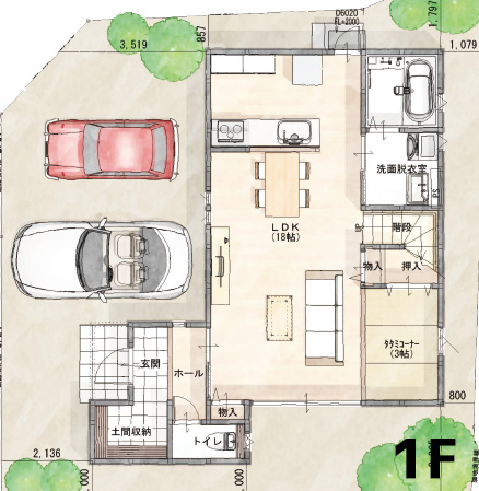 間取り画像1:別府町<1号地建売住宅>