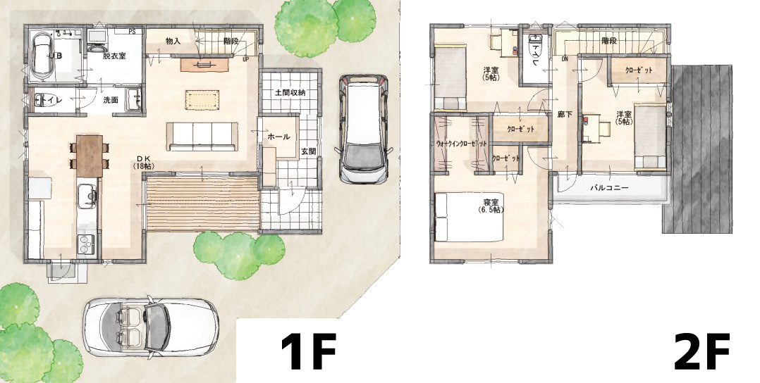 セットプラン間取り画像:馬木町<全5区画>